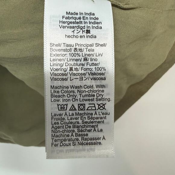 NWT J. Crew Cutaway Linen Vest Top Womens 2 Dusty Fatigue Green Button Front - Picture 8 of 9